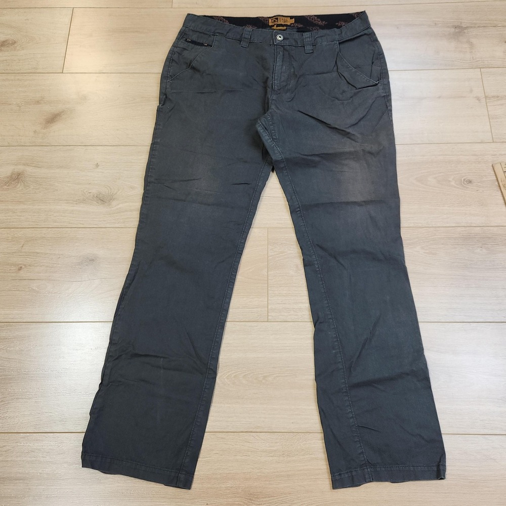 Flylow Habitat Pants‎ Mens 32x29 Green Chino Microfiber Outdoor Casual 0710-1600